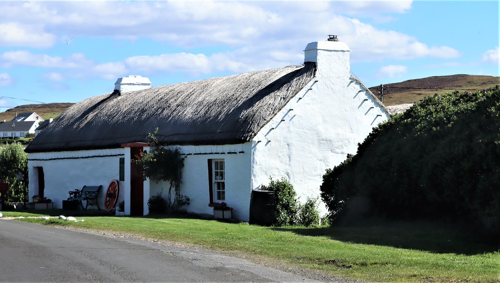 Thatched cottage near Malin Head, Co. Donegal note the… Flickr