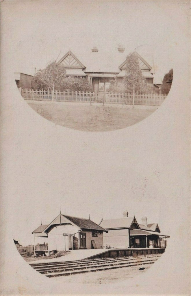 House and Railway Station at Rupanyup, Victoria early 19… Flickr