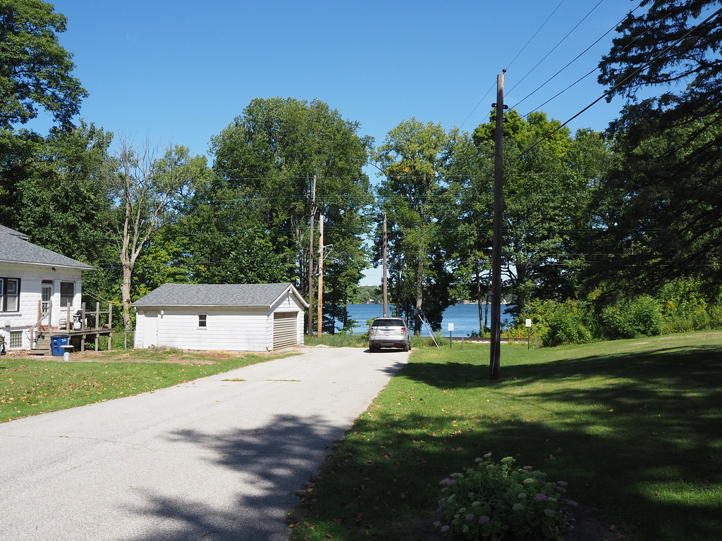 Road by the tracks in Hudson Lake a photo on Flickriver