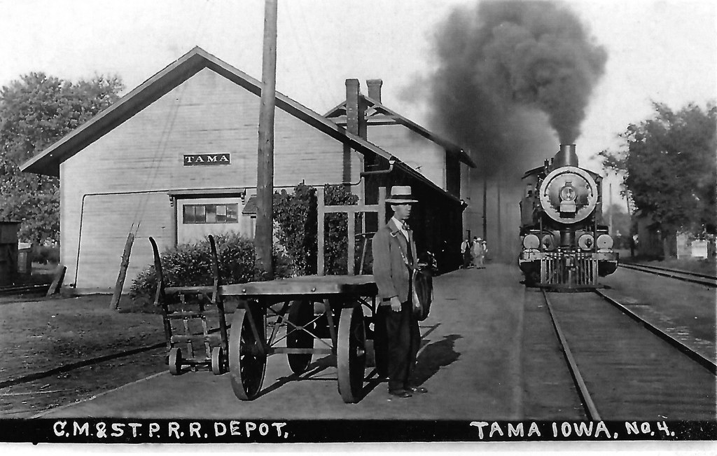 Tama, Iowa, Milwaukee Road, Depot, Railroad Station, CM&St.P a photo