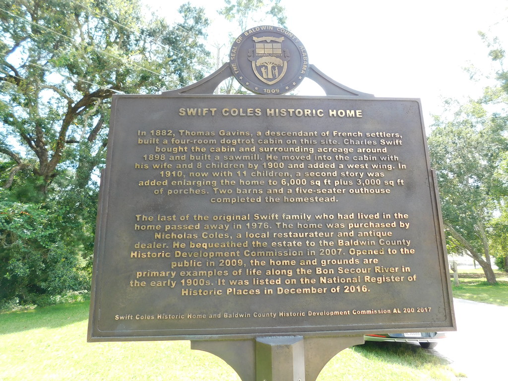 Swift Coles Home Historic Marker Bon Secour, Alabama Jimmy Emerson