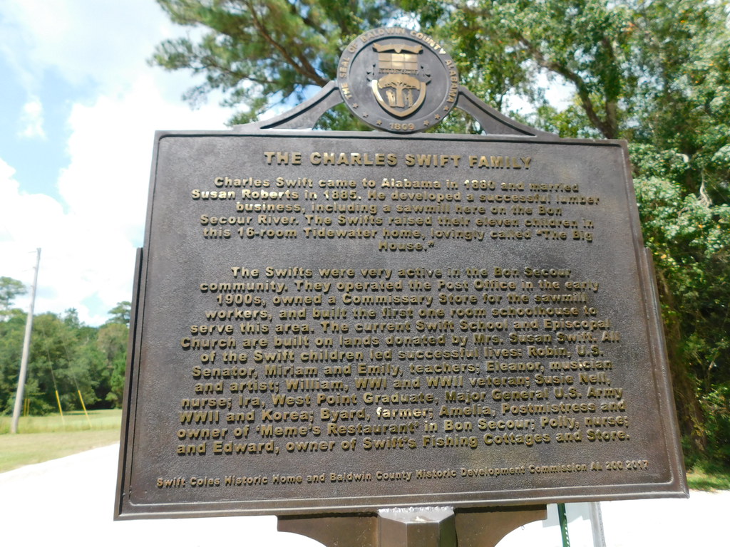 Charles Swift Family Historic Marker Bon Secour, Alabama Jimmy