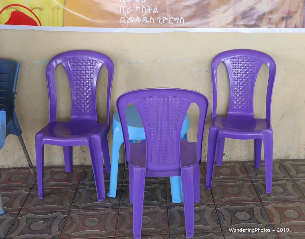 Plastic purple chairs Cafe Aksum Tigray Ethiopia Flickr