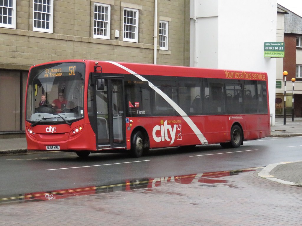 Plymouth City bus Enviro200 147 WJ65 HMA arrives at Truro … Flickr