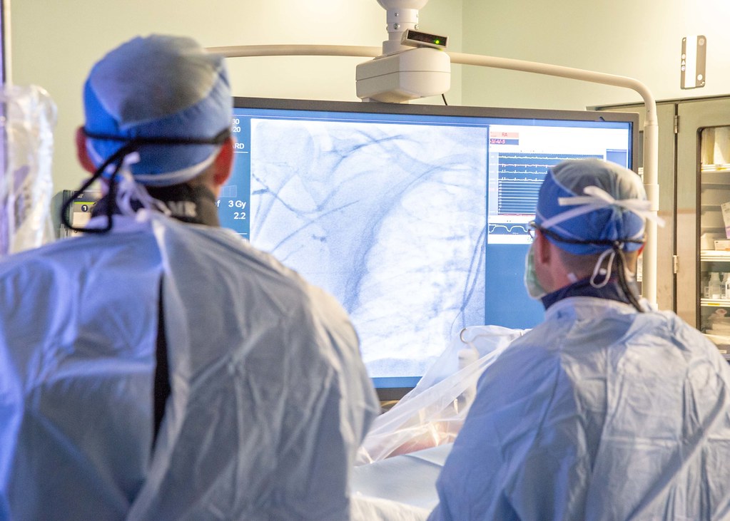 A cardiac catheterization procedure in the Naval Medical Center San