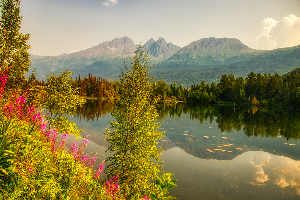 Reflection Lake, Palmer, Alaska Beautiful Lake with Amazin… Flickr
