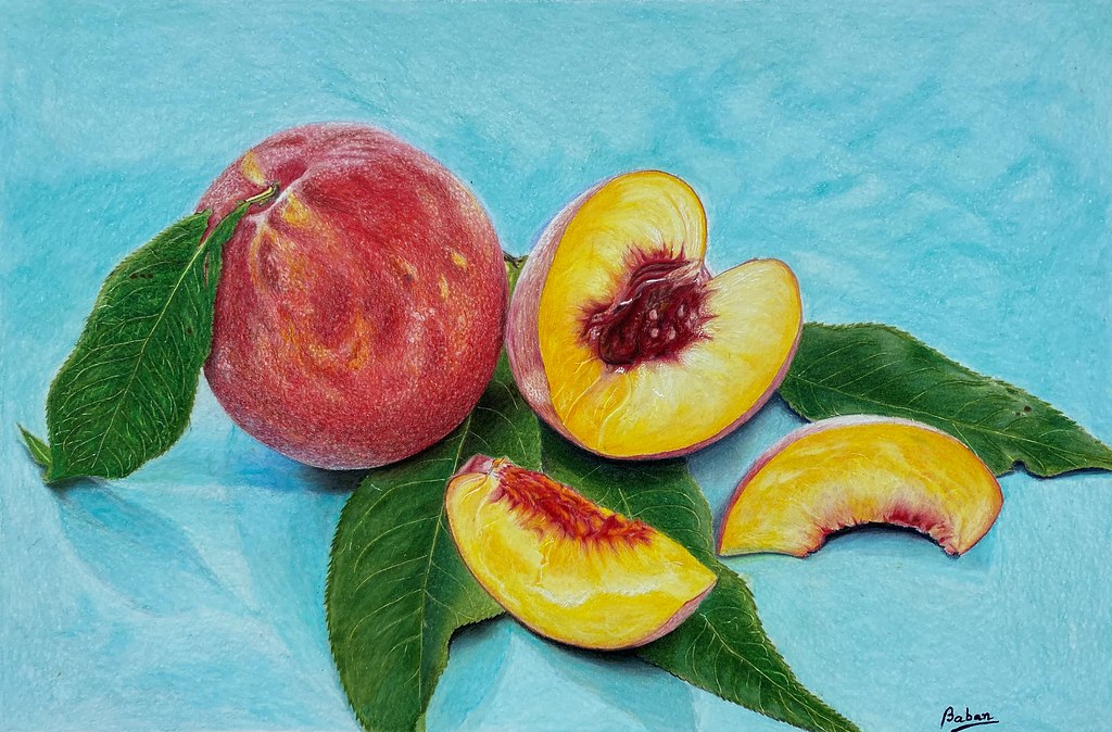 PEACH Colored Pencil Magazine September Art Challenge 200… Flickr
