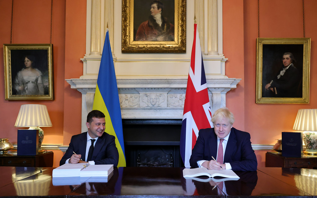 Boris Johnson meeting with President Zelensky of Ukraine Flickr