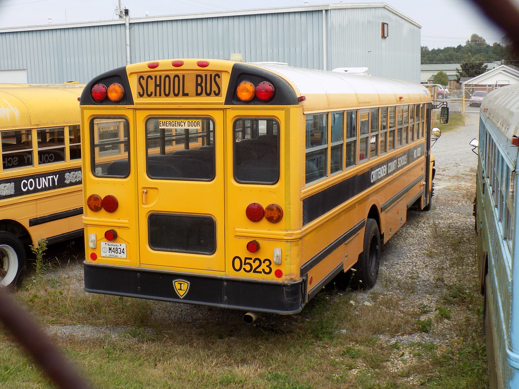 Crittenden County Schools 0523 (2) Bus lot Marion, KY. Flickr