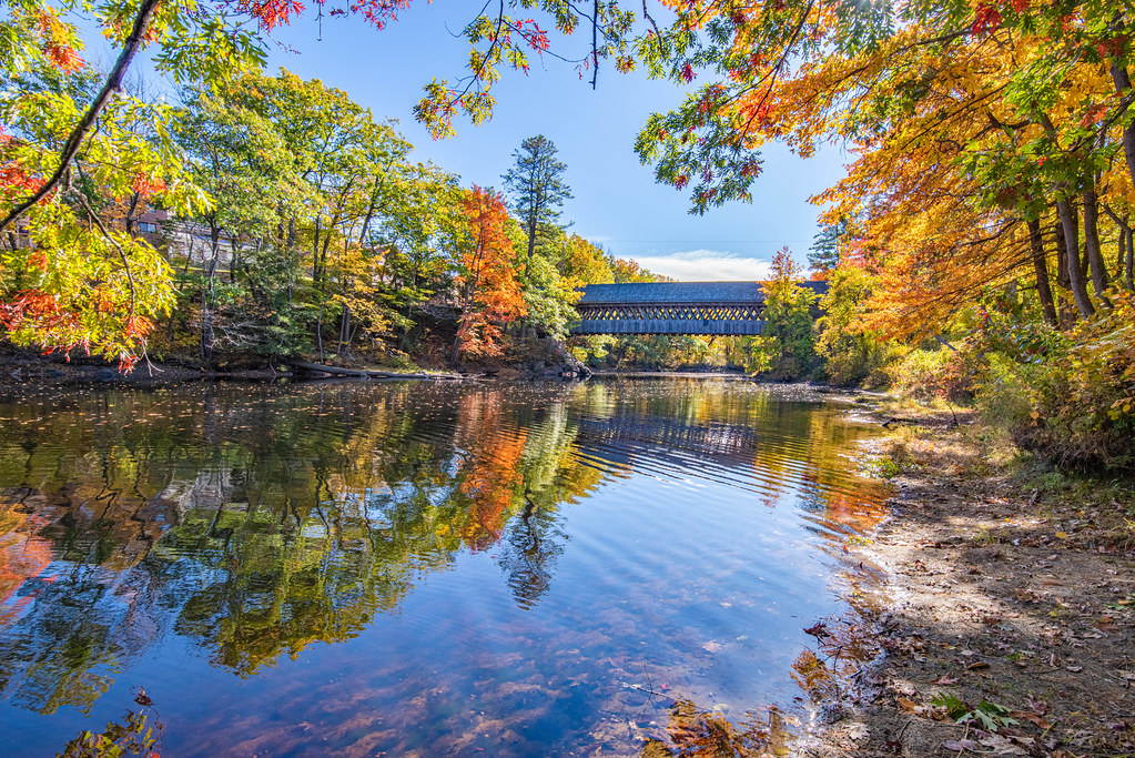 Henniker Bridge 0ver the Contoocook River in Henniker, NH K2parn