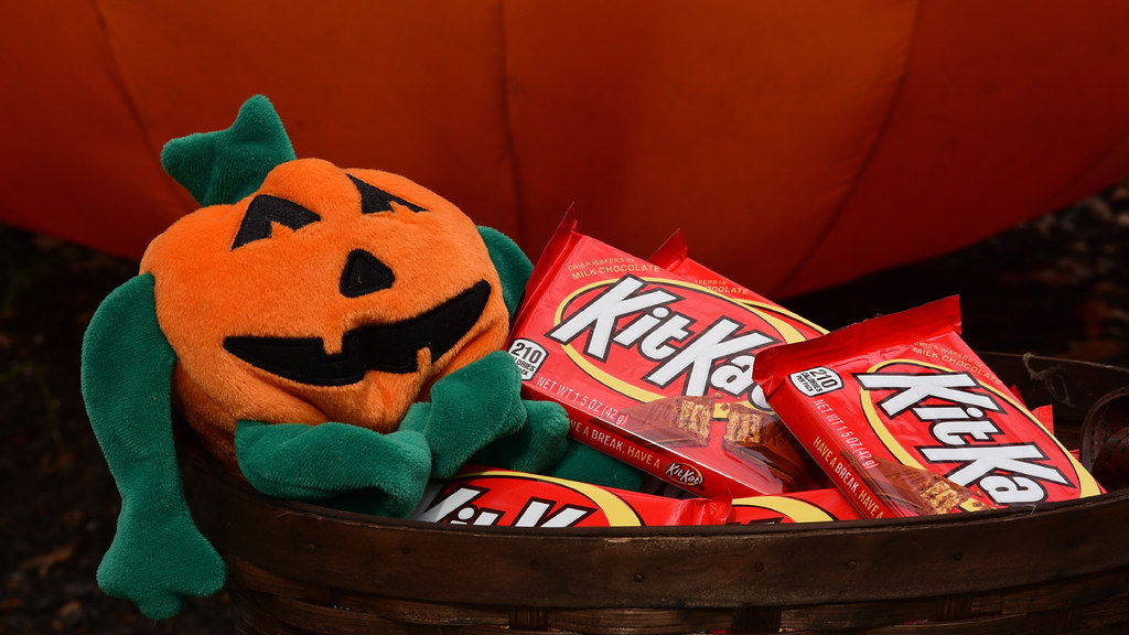 JackoLantern Beanie Babie With Kit Kat Bars slgckgc Flickr