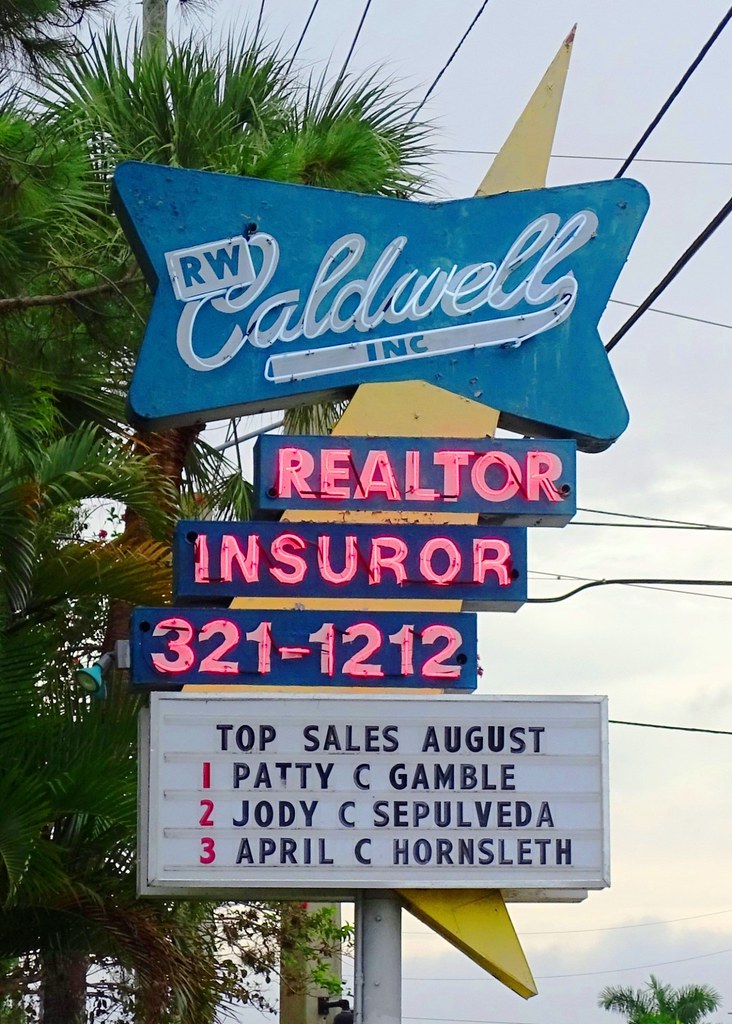 FL, GulfportCaldwell Realtor Neon Sign One doesn't find m… Flickr