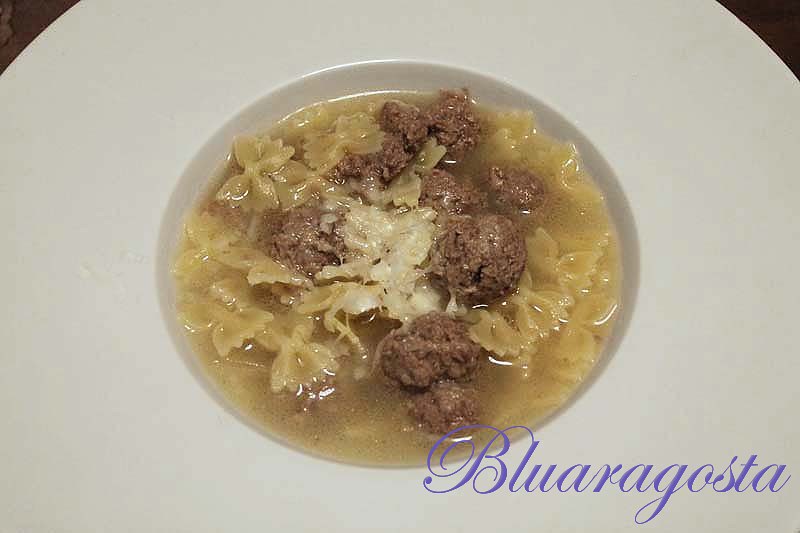 Pastina in brodo di ossobuco con polpettine Bluaragosta