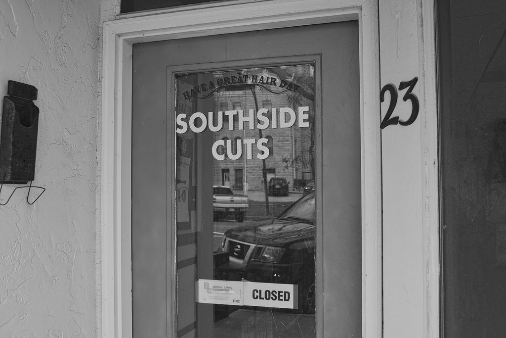 barber shop closed Acros film simulation pepperberryfarm Flickr
