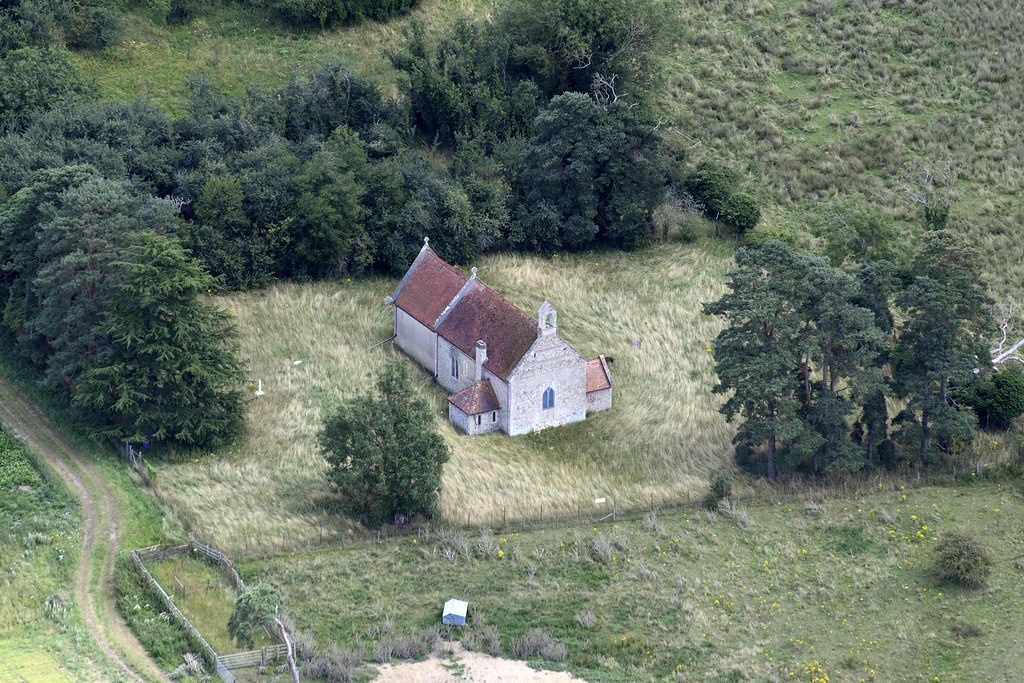 Langford aerial image St Andrews abandoned Church in the STANTA