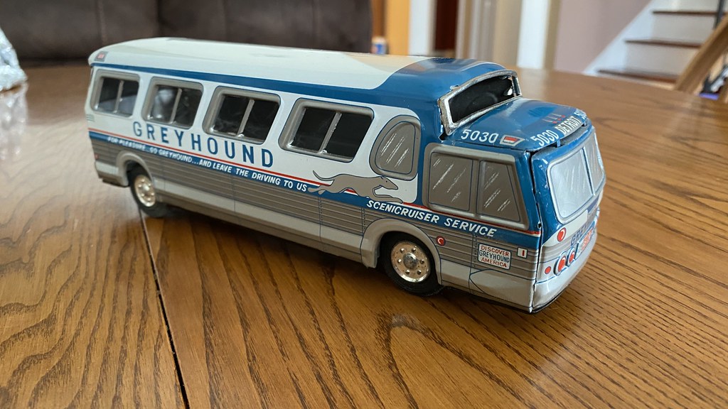 Tin 1969s Greyhound Toy Bus Steven Olsen Flickr