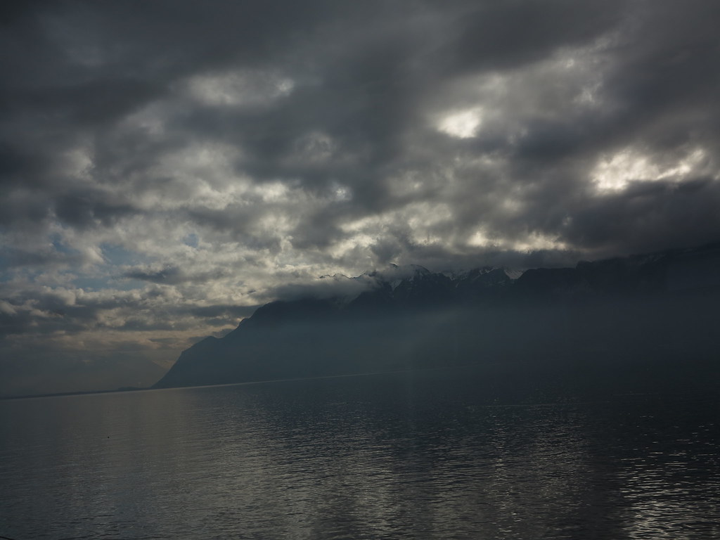 Eastern tip of Lake Geneva Lucky shot from fastmoving tra… Flickr