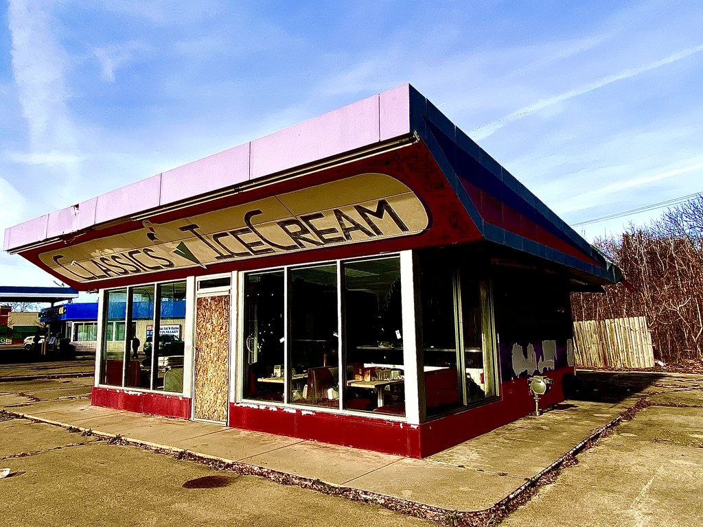 Another COVID casualty. Former Clark gas station. Flickr
