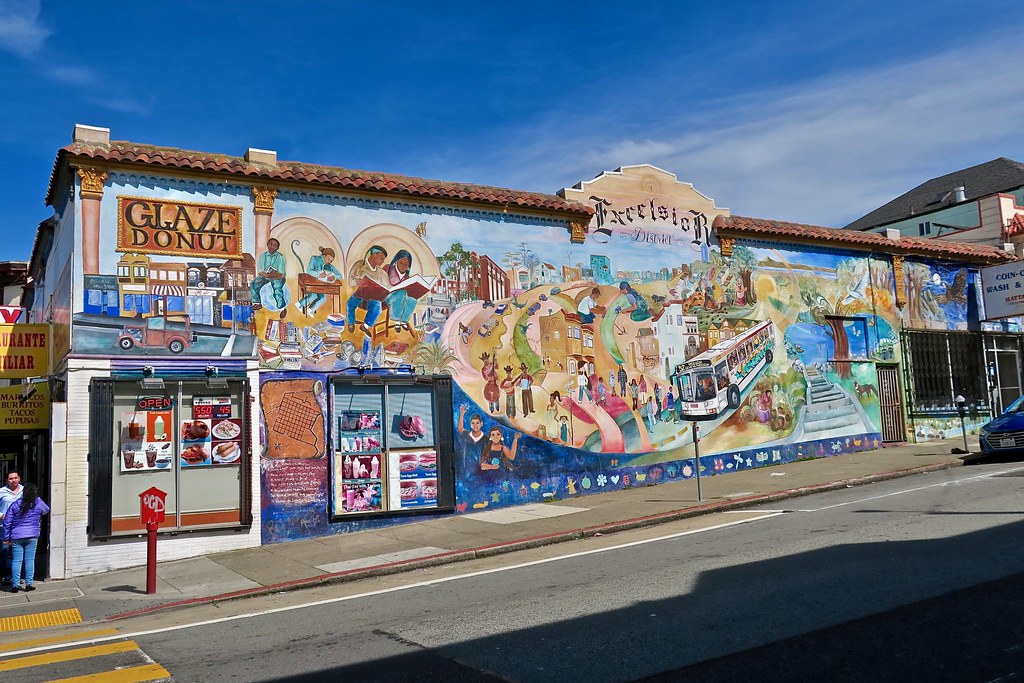 Waiting for the 52 Excelsior, San Francisco, CA Mural at E… Flickr