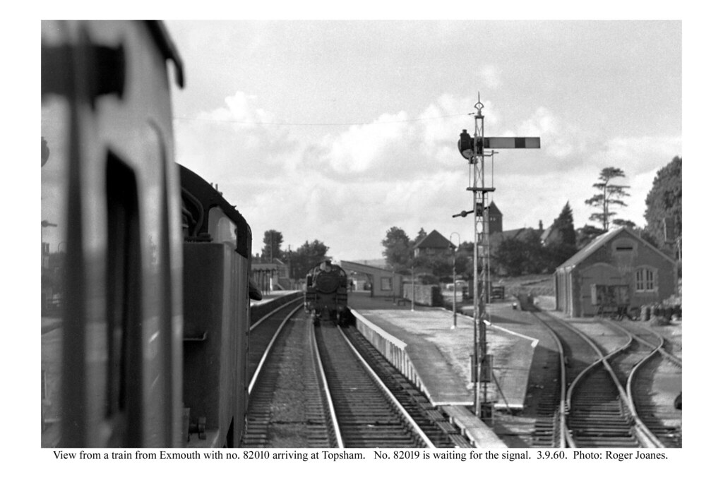 Topsham. Trains passing. 3.9.60 Roger Joanes Flickr