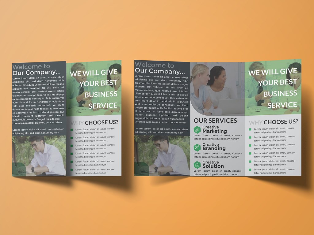 Trifold brochure design paper size A4 bleed are 0.5in Flickr