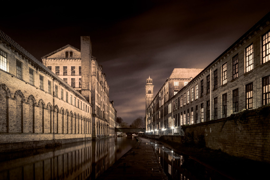 Saltaire by night Sheelagh Davidson Flickr