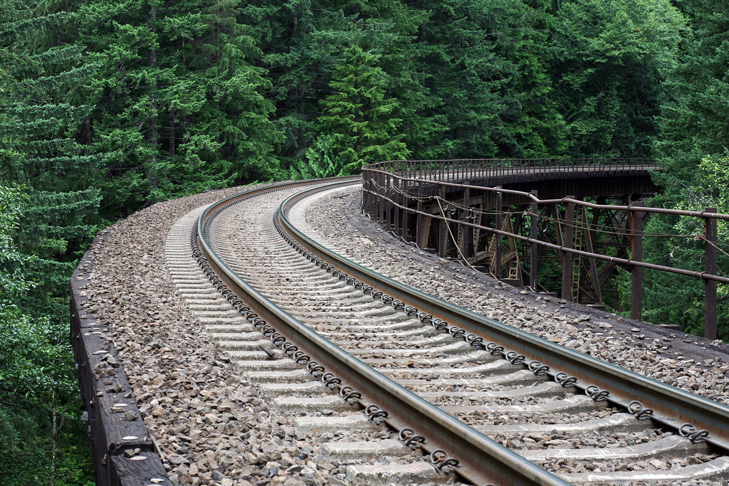 Railroad Bridge Railroad bridge near Skykomish, Washington… John