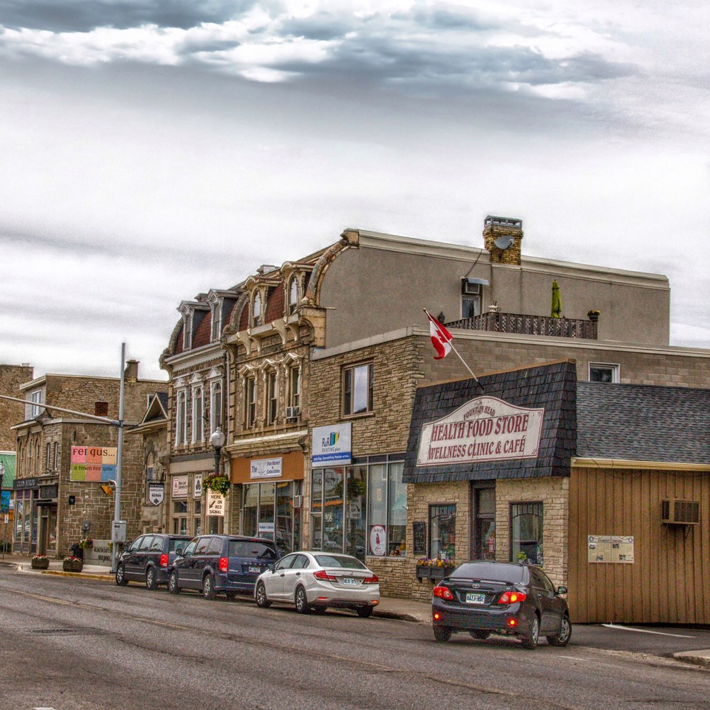 Fergus Ontario Canada Main Street Commercial Area Heritage a