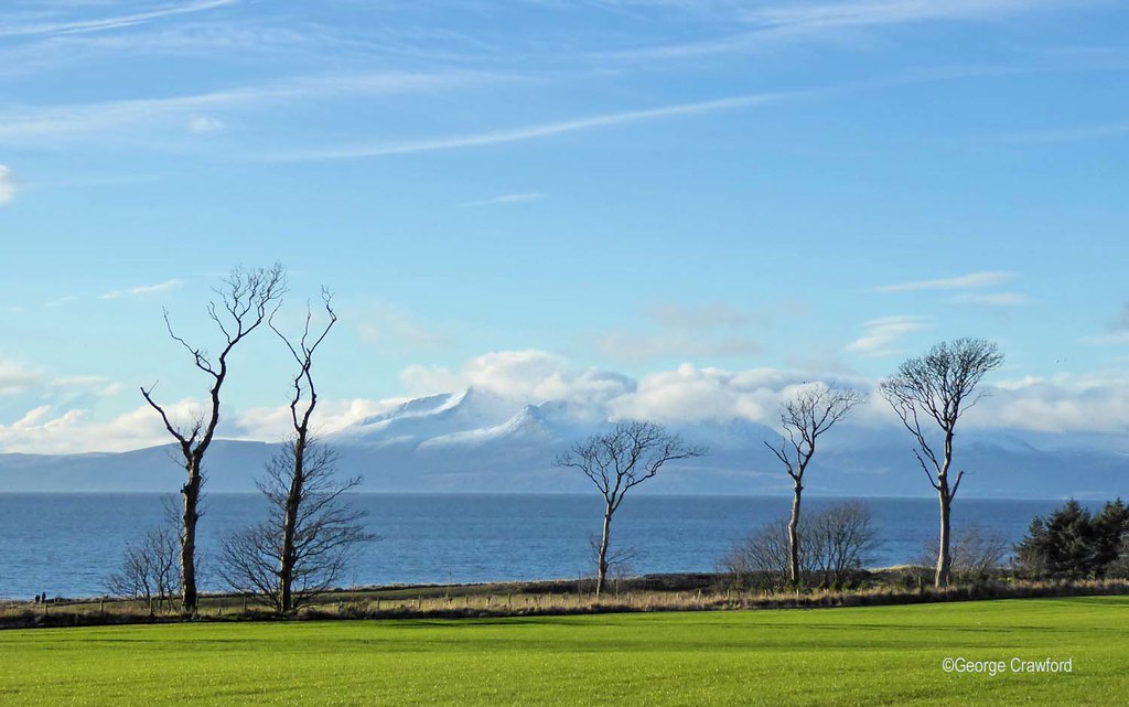Arran from Portencross Road this afternoon. Photo Flickr
