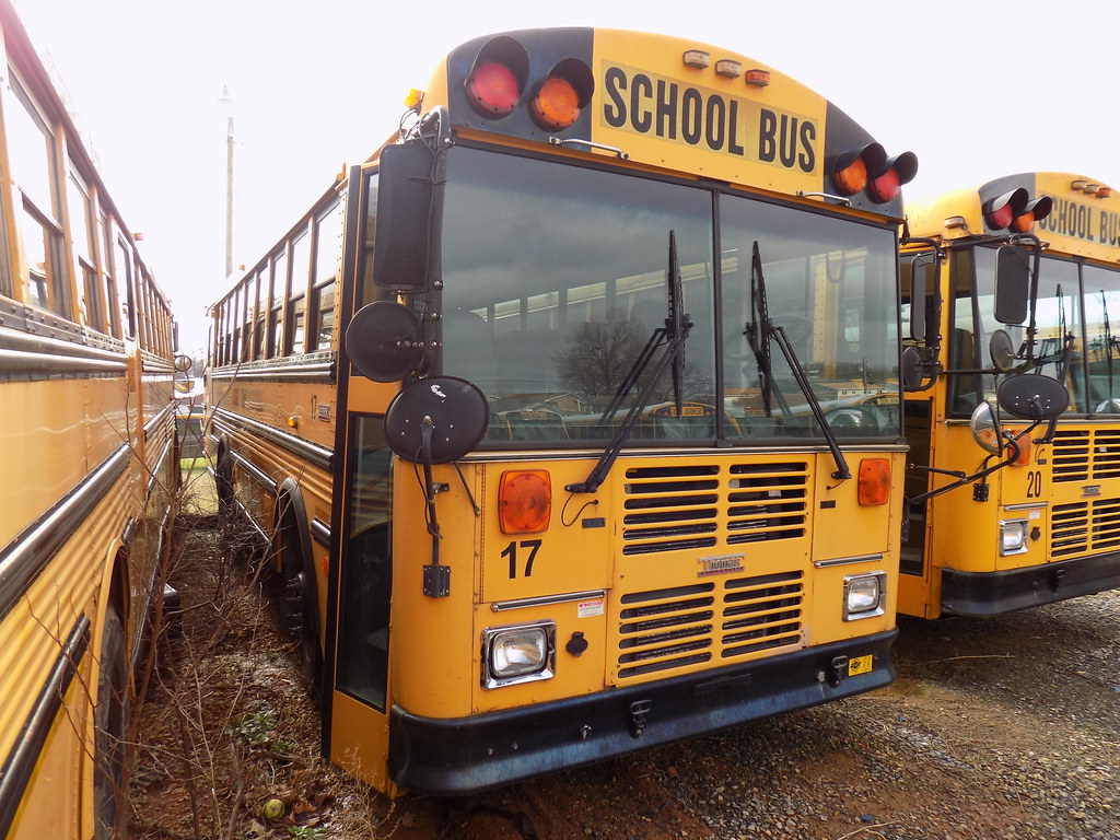 Cocke County Schools 17 Bus lot Newport, TN. Flickr