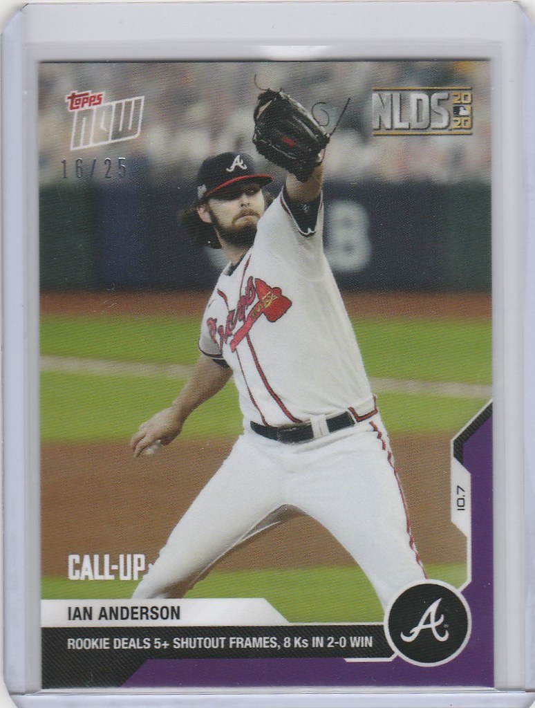 2020 Topps Now Parallel 379 IAN ANDERSON ATLANTA BRAVES 16/25 eBay