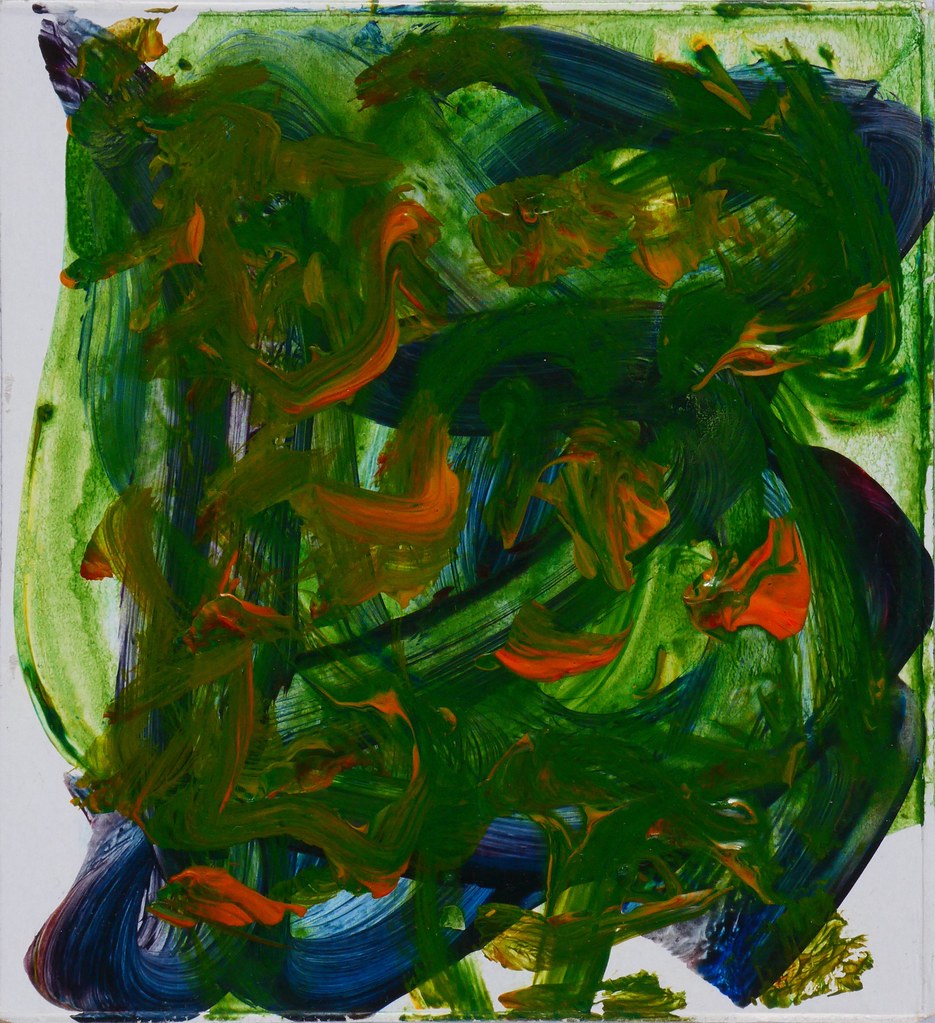 B Acrylic paint on card 11.6 x 10.5 cm Keith Holdich Flickr