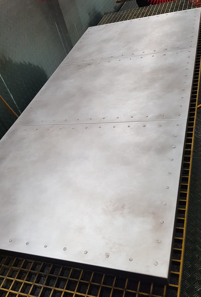 Aged Patina Zinc Table Top with Nail Detail john rutter Flickr