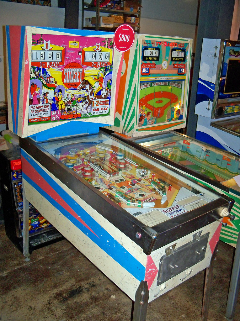 OH Cleveland Sunset Sunset pinball machine at the Supere… Flickr