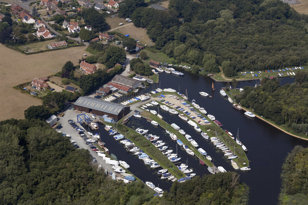 Barton Turf aerial image Cox's Boatyard Norfolk UK Flickr