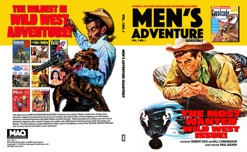 MEN'S ADVENTURE QUARTERLY, Vol. 1, No. 1, cover wrap a photo on
