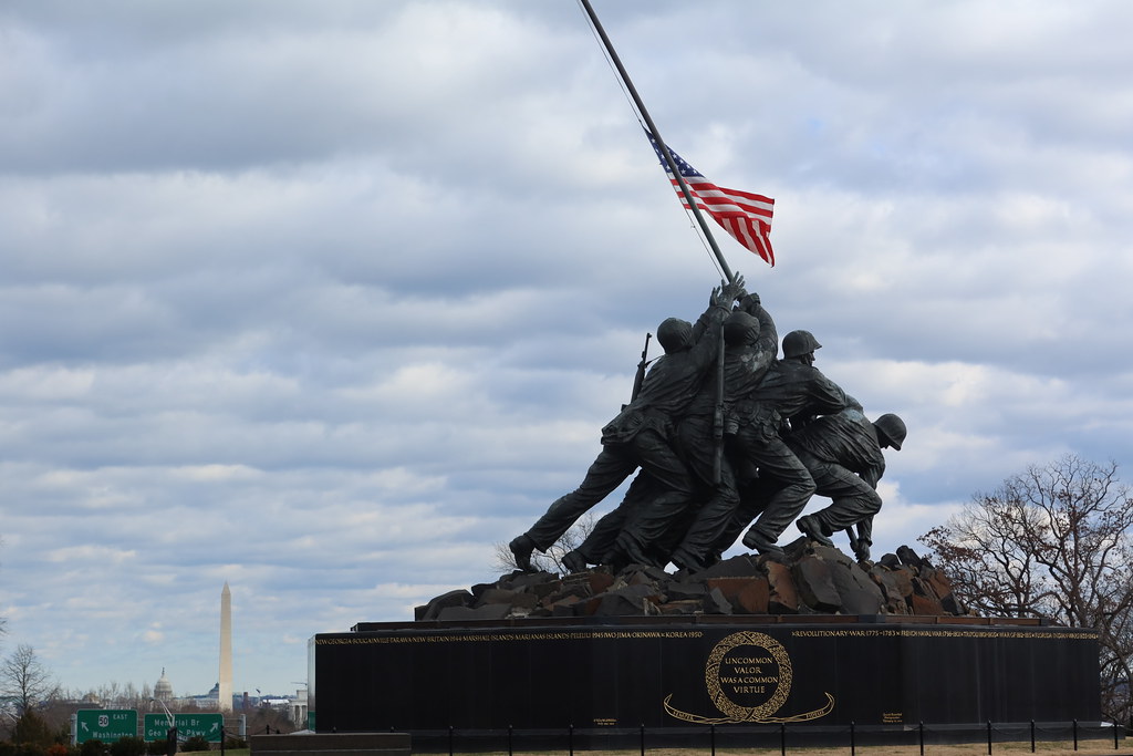 US Marine Corps War Memorial (Iwo Jima Memorial) in Arlington County