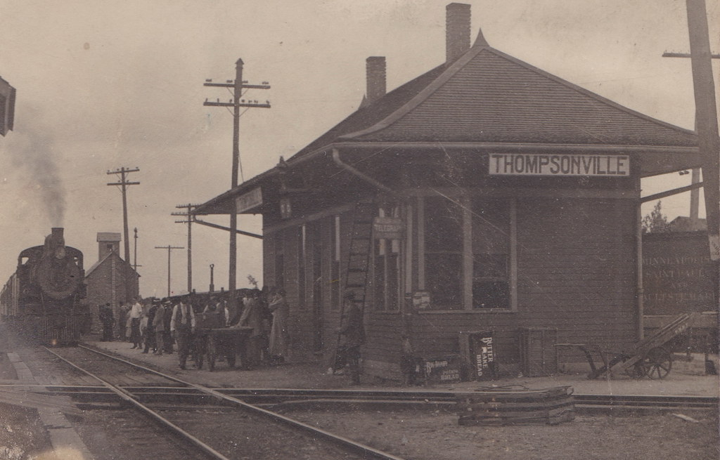 RR Thompsonville MI c.1915 AARR Ann Arbor DEPOT right Ra… Flickr
