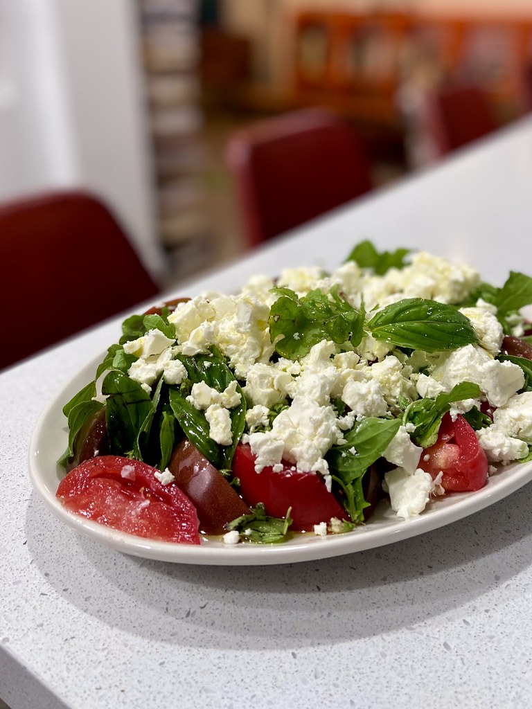 Borek Farms tomatoes, feta, arugula, basil Home cooking du… Flickr