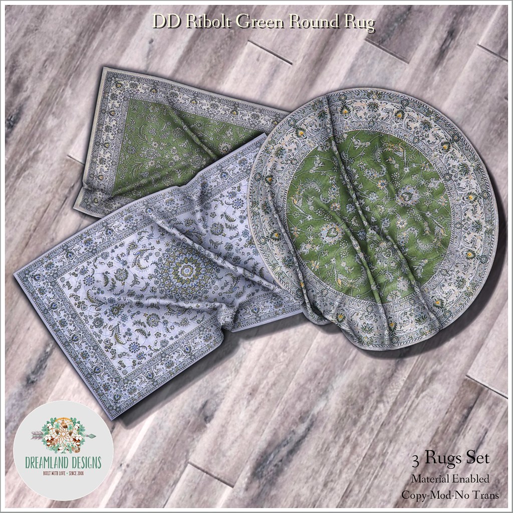 DD Ribolt Green Round Rug AD mainstore Set of 3 Rugs Mate… Flickr