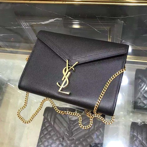 YSL Crossbody Bag AV380 22cm Caviar Leather Black Antique … Flickr