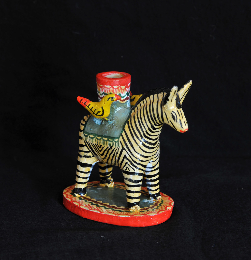 Mexican Pottery Zebra Candle holder Cute ceramic candlehol… Flickr