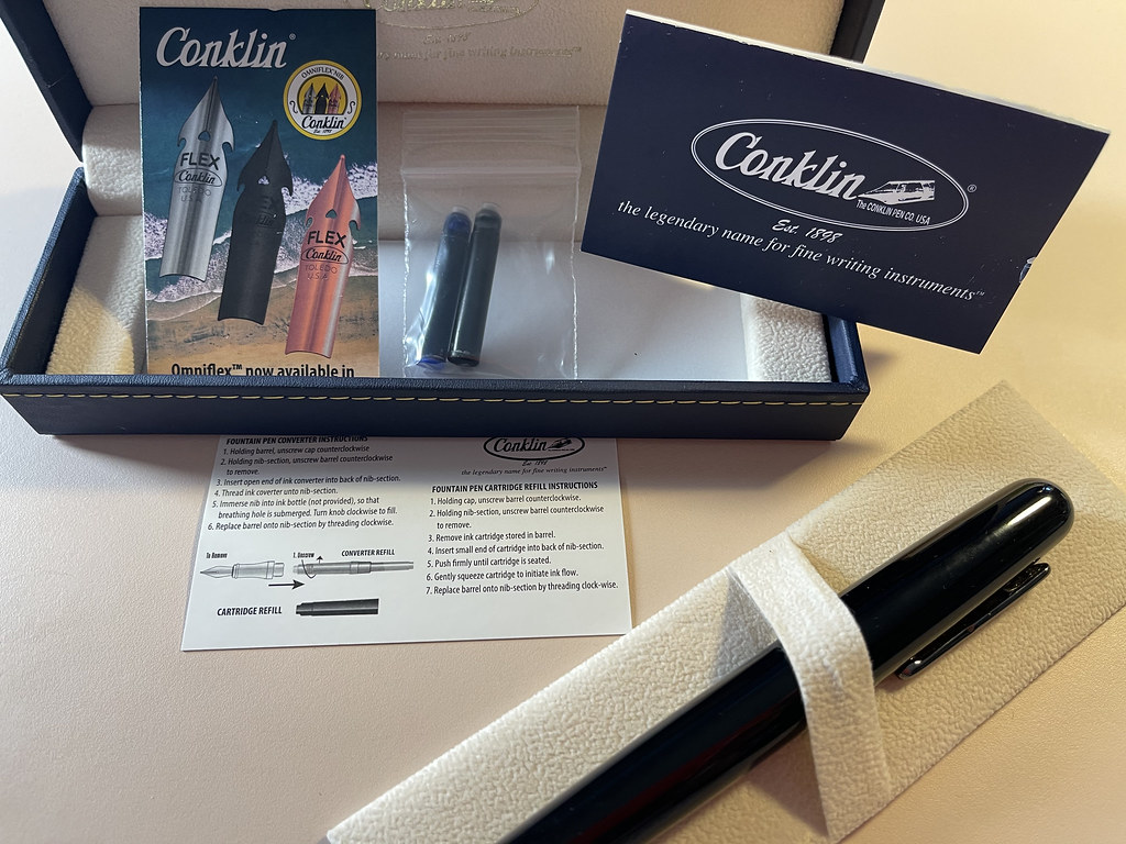 Conklin All American Fountain Pen Raven black Omniflex Flickr