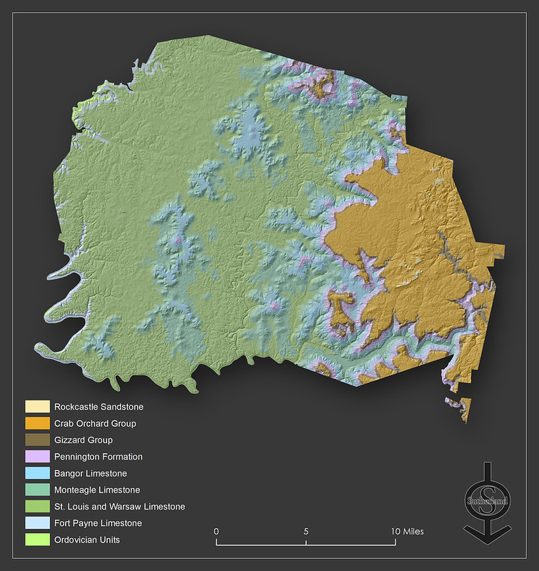 Highland Rim Tennessee Map Chuck Sutherland The Eastern Highland Rim Part 1 Geology