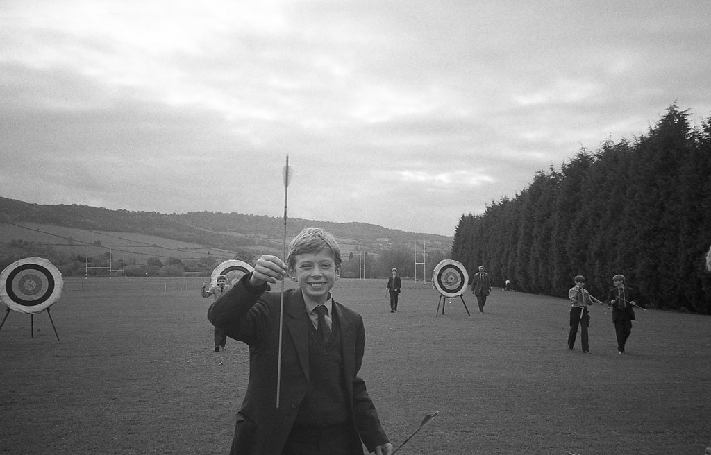 Archery Club 1985 Pupils practising their skill as archers… Flickr