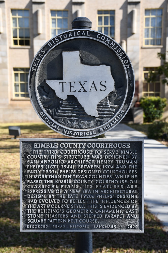 Kimble County Courthouse (Junction, Texas) Historical mark… Flickr