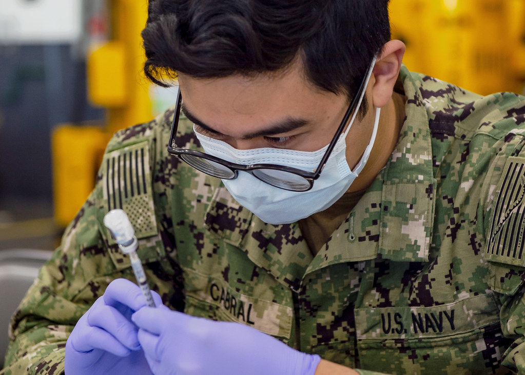 USS Carl Vinson Sailors receive COVID19 vaccine Commander, U.S