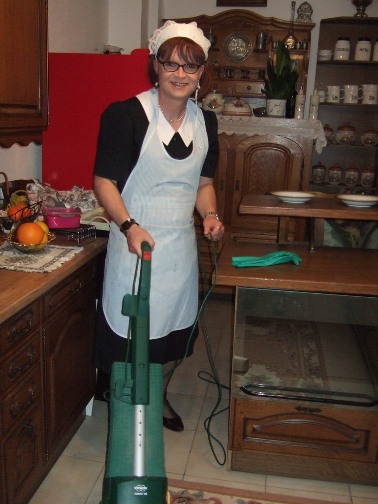 Maid cleaning Me vacuuming the kitchen for Madame Cornelia… Flickr