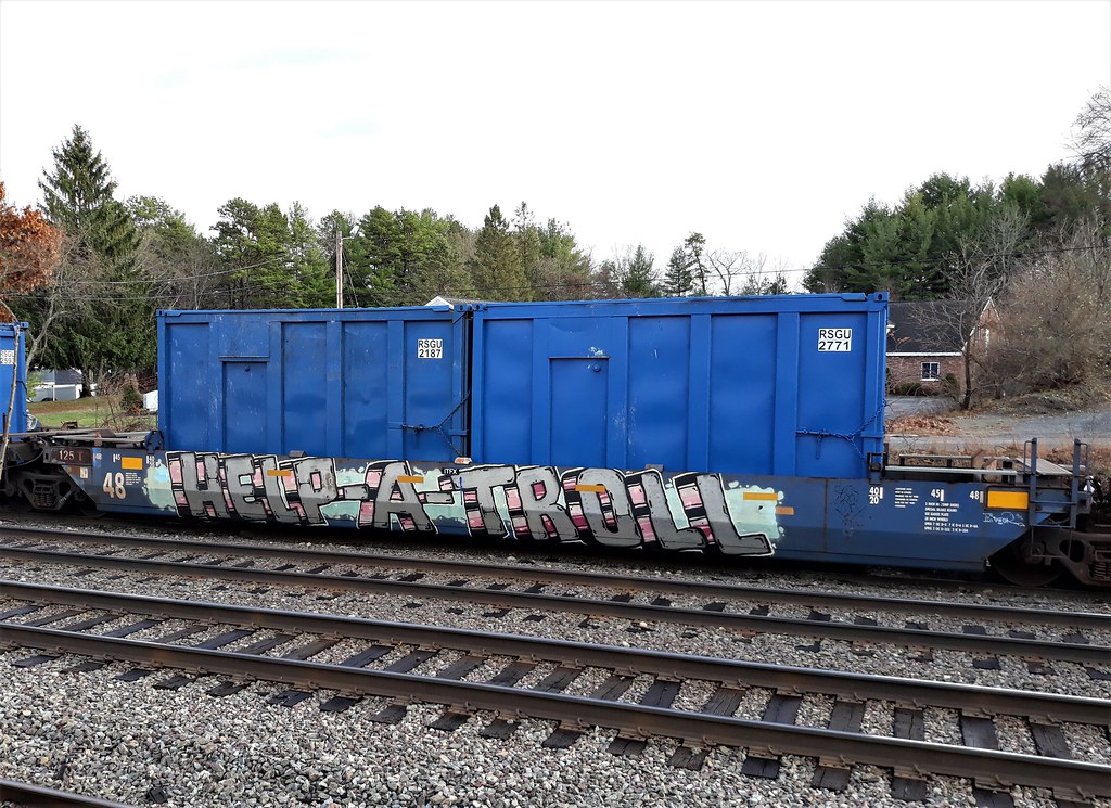 Blue containers "Help a Troll" Amanda Bosworth Flickr