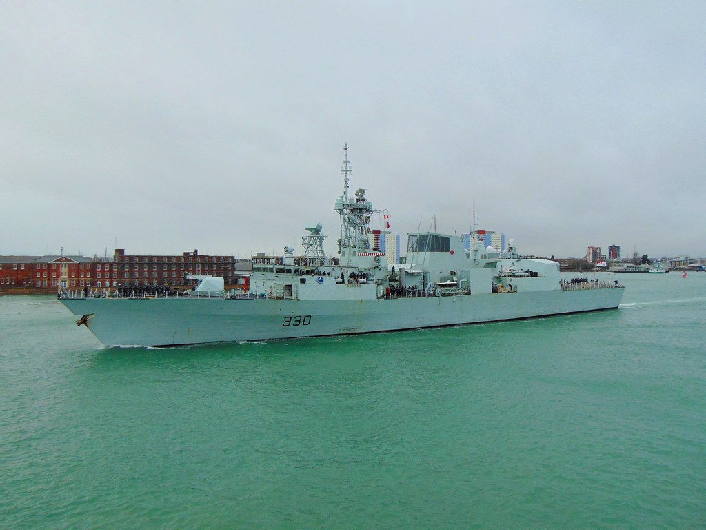 HMCS Halifax Departing Portsmouth after a goodwill visit Nick